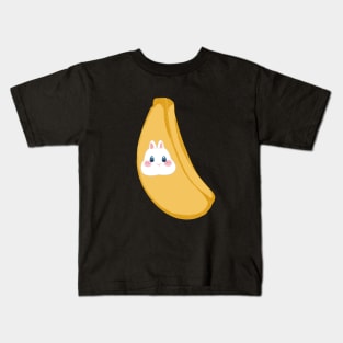 Rabbit Head inside Banana _ Bunniesmee Kids T-Shirt